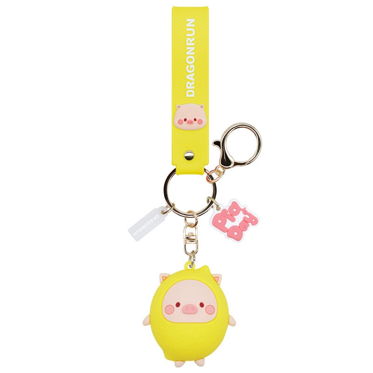 Genuine lemon pig key chain female lovely creative car key pendant lovers bag pendant wholesale gifts